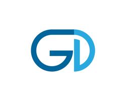 Logotipo de letra GD e busines de vetor de símbolo