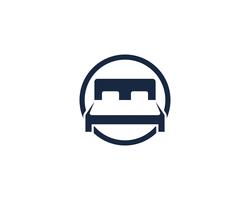 Logotipo de cama e símbolo hotel negócios logo vector