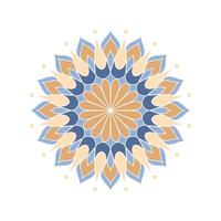 vetor de ornamento de mandala. uma flor de cor geometria simétrica. desenho étnico colorido