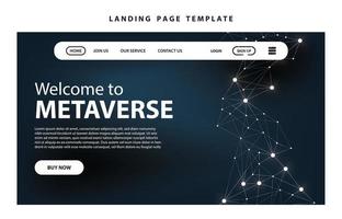 modelo de página de destino apresentação do site marketing digital design plano evento de inicialização metaverso vetor