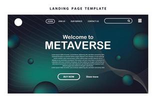 modelo de página de destino apresentação do site marketing digital design plano evento de inicialização metaverso vetor