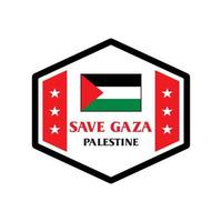 salve o logotipo da palestina, vetor de gaza grátis