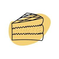 bolo doodle ilustração em vetor ícone para web. ilustração de comida.