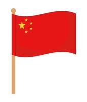 ilustração da bandeira chinesa vetor