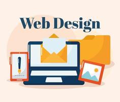 pôster de web design vetor