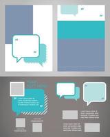 conjunto de elementos de design de folheto em branco de marketing de mídia social vetor
