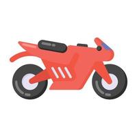 vetor editável plano de motocicleta, bicicleta pesada melhor para corrida de bicicleta