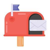 envelope com cadeado denotando ícone plano de e-mail confidencial vetor