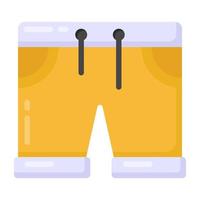 ícone de shorts esportivos em estilo simples vetor