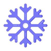 vetor de padrão de neve, ícone de floco de neve em estilo editável
