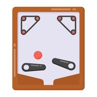 ícone de estilo plano de pinball, máquina de jogos vetor