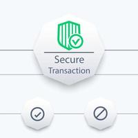 página de transação segura, elementos de interface do usuário vetor
