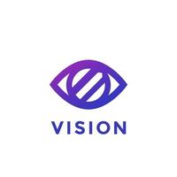 ícone do logotipo de visão com um olho vetor