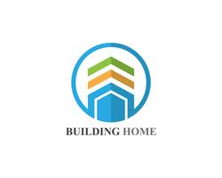 ícones de logotipo e símbolos de edifícios de casa vetor
