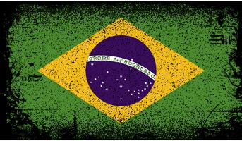 Bandeira do grunge do Brasil vetor
