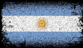 Bandeira do grunge argentina vetor