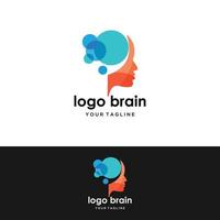 logotipo do cérebro logotipo do cérebro criativo cor do cérebro vetor