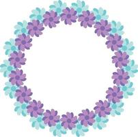 lindo design de moldura circular de padrão de flor, elemento de fronteira com criação de flores. vetor