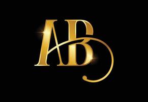 modelo de vetor de design de logotipo inicial monograma letra ab. símbolo gráfico do alfabeto para identidade de negócios corporativos