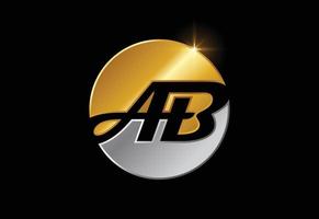 modelo de vetor de design de logotipo inicial monograma letra ab. símbolo gráfico do alfabeto para identidade de negócios corporativos