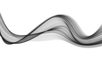 ondas de curva de linhas pretas abstratas no vetor de fundo branco