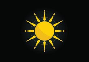 design de logotipo de sol criativo abstrato, logotipo de sol de verão, símbolo de sinal de ícone de sunburst vetor