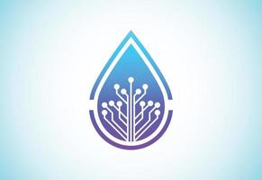 símbolo de sinal de logotipo de gota de água abstrata em fundo branco, modelo de design de logotipo de gota de água. vetor