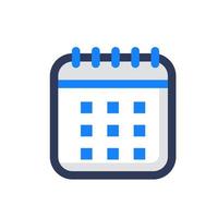 ícone de calendário azul vetor