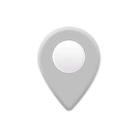 pino 3d do ponteiro de localização do mapa. ícone de navegação para web, banner, logotipo ou crachá. vetor