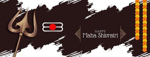 feliz design de banner de celebração do festival maha shivratri vetor