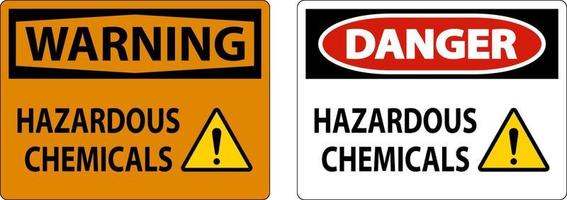 produtos químicos perigosos assinar em fundo branco vetor