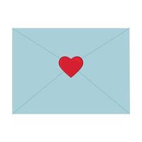 cartas de amor em um envelope, ilustração vetorial em um design moderno em um estilo simples. vetor