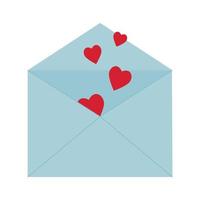cartas de amor em um envelope, ilustração vetorial em um design moderno em um estilo simples. vetor