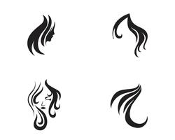 Modelos de vetor de logotipo de salão de cabelo e rosto