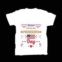 design de camiseta feliz dia do presidente vetor