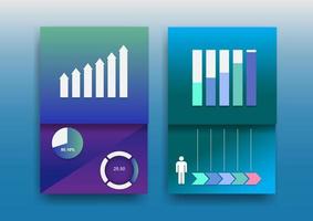 ilustração vetorial de design de material de interface infográfica vetor