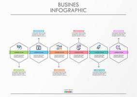 Visualização de dados corporativos. ícones de infográfico de cronograma projetados para modelo abstrato vetor