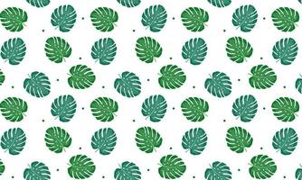 padrão com folhas de monstera verde e azul esverdeado para tecido, papel de parede, papel, embalagem, capa. fundo sem costura vetor