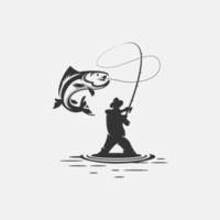 vetor de logotipo de pesca