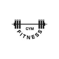 logotipo de peso de ferro, ícone plano de fitness de ginásio de jovens. desenho de ilustração vetorial vetor