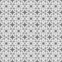 mandala de flor geométrica floral sem costura padrão ornamental vetor em ilustração em fundo preto e branco