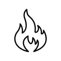 ícone de fogo. estilo de ícone de linha. adequado para o ícone de acampamento. design simples editável. vetor de modelo de design