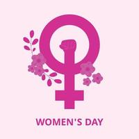 8 de março design de cartão de dia internacional da mulher vetor