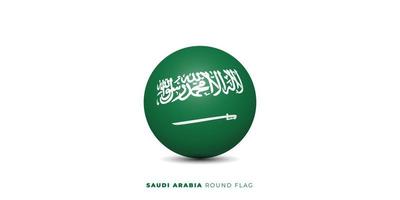 design de bandeira redonda da arábia saudita vetor