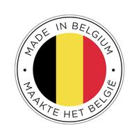 Feita no ícone de bandeira da Bélgica. vetor