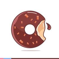 ilustração de rosquinhas com sabor de chocolate vetor