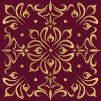 Fundo de design ornamental de luxo na cor dourada vetor