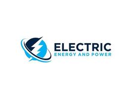 circular flash trovão energia elétrica simples mas limpo logotipo profissional no fundo branco. para empresa elétrica, construção e segurança. vetor