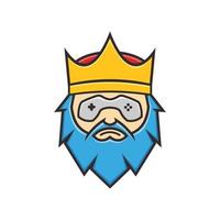 logotipo do jogo cabeça de rei vetor