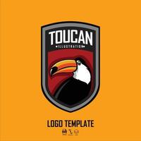 modelo de logotipo de esports de tucano com background.eps amarelo vetor